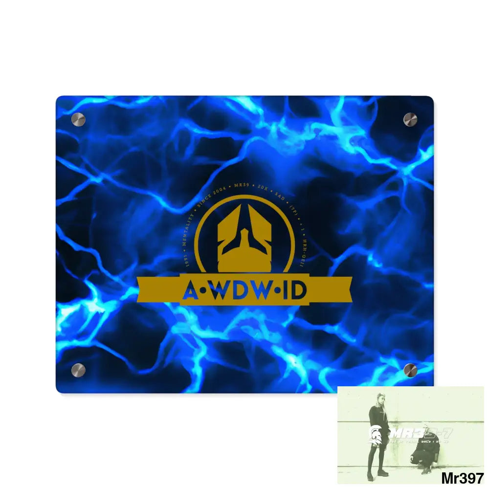 A Who Dares Wins (ID) RSF Electric Blue Acrylic Wall Art Panels 14″ x 11″ (Horizontal) / 0.25’’ Home Decor