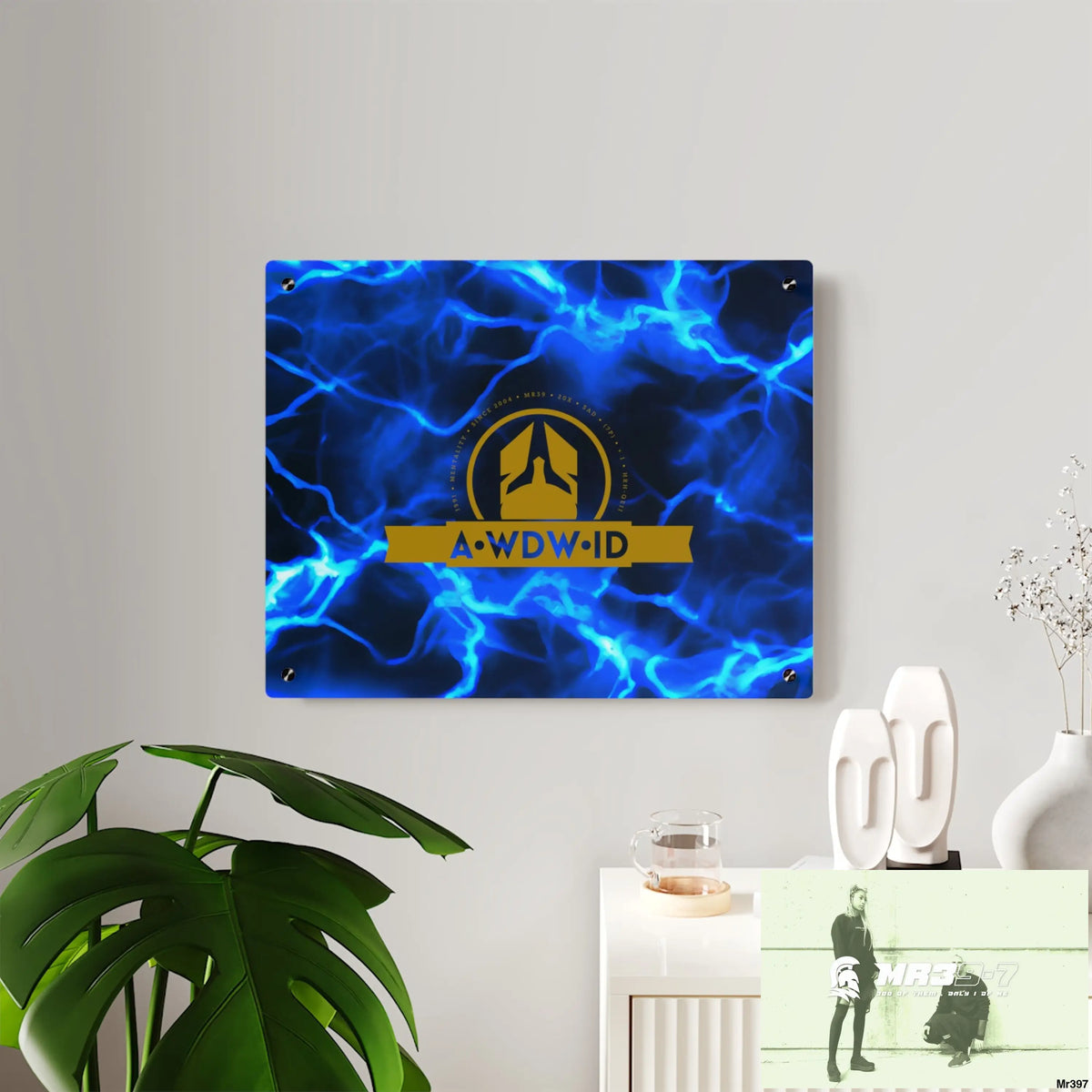 A Who Dares Wins (ID) RSF Electric Blue Acrylic Wall Art Panels Home Decor