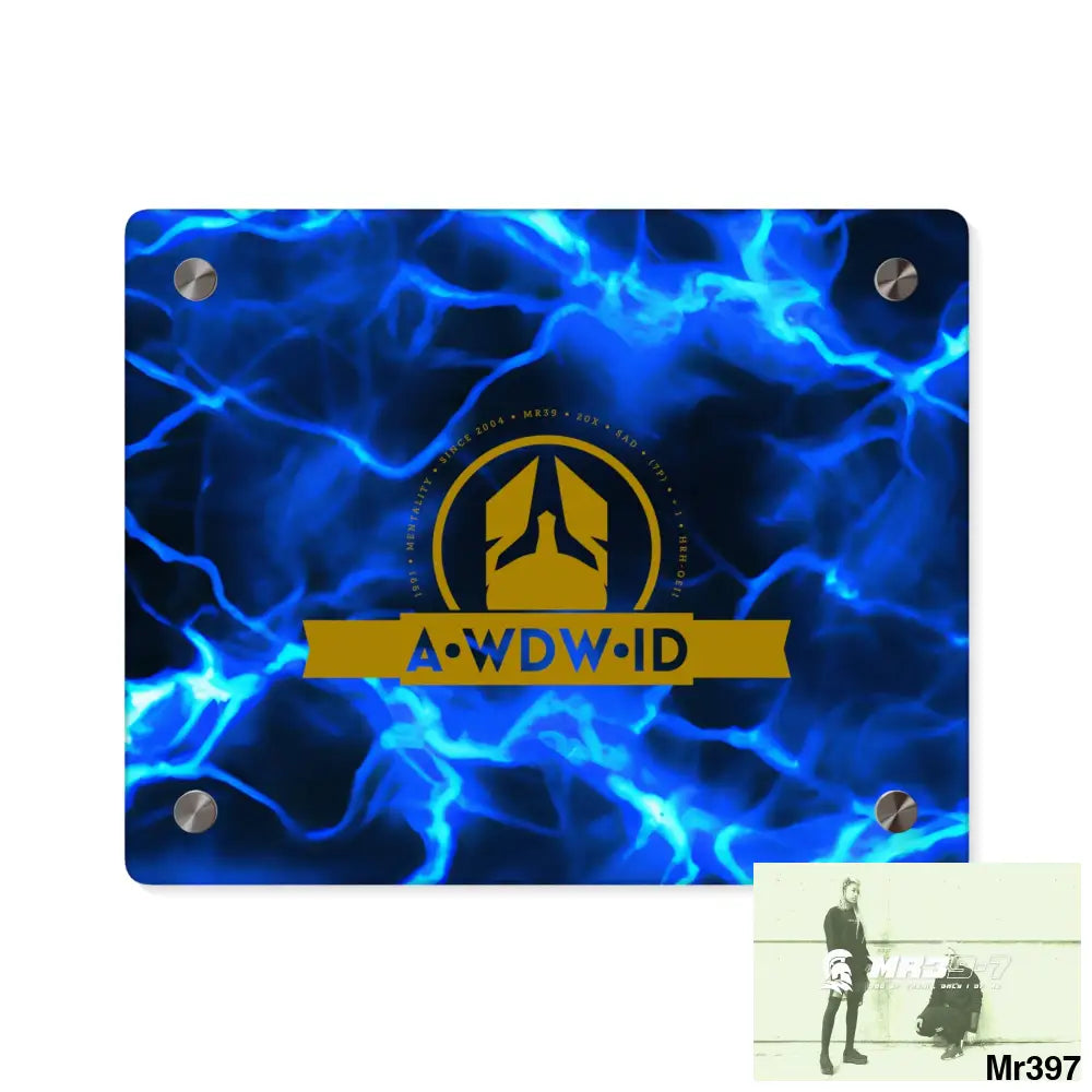A Who Dares Wins (ID) RSF Electric Blue Acrylic Wall Art Panels 10″ x 8″ (Horizontal) / 0.25’’ Home Decor
