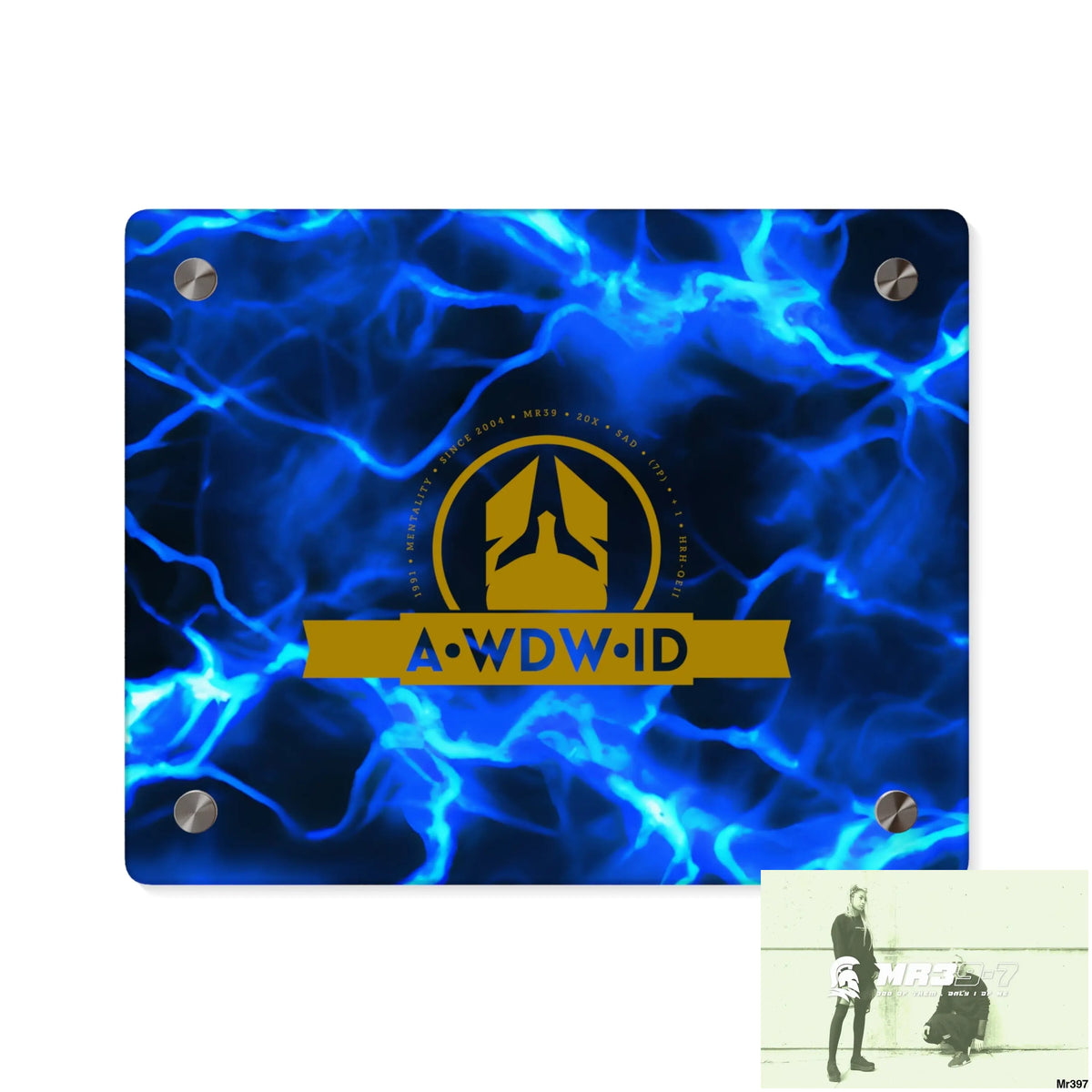 A Who Dares Wins (ID) RSF Electric Blue Acrylic Wall Art Panels 10″ x 8″ (Horizontal) / 0.25’’ Home Decor