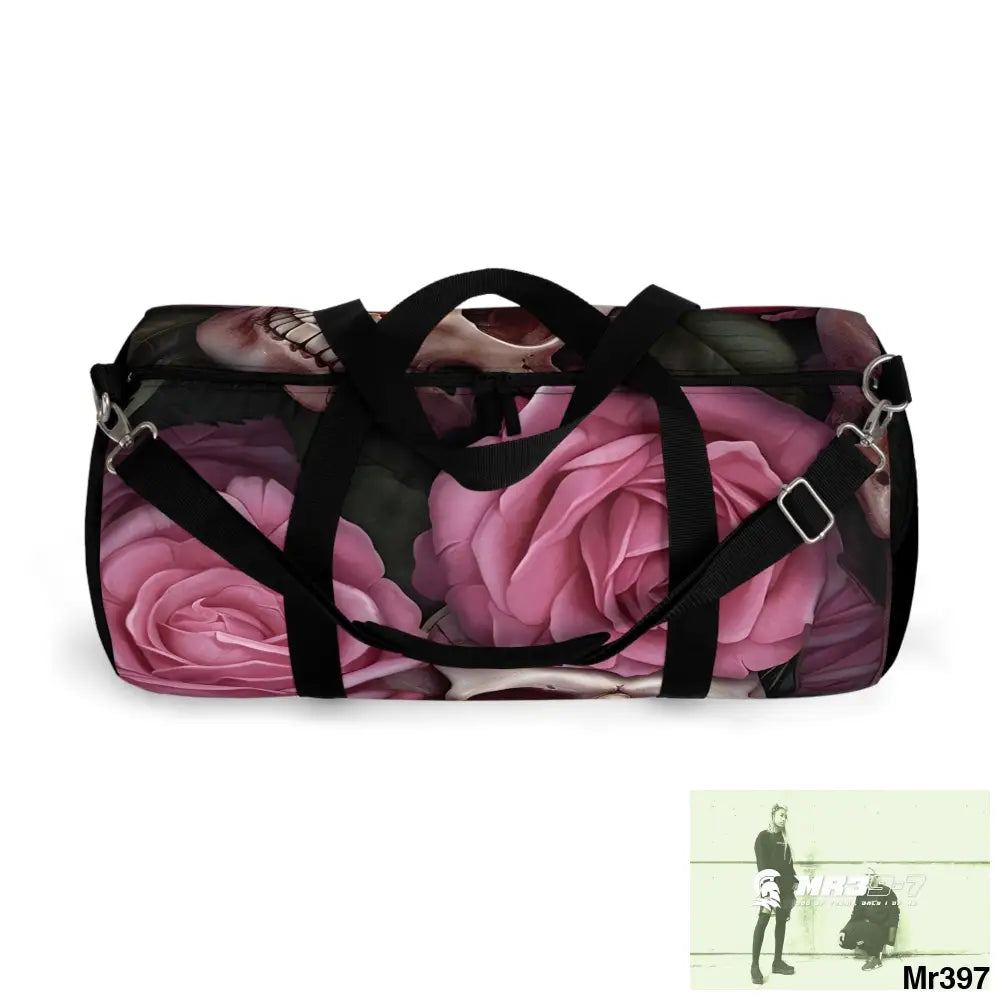 A Who Dares Wins ID RSF Gothic Skulls & Roses Duffel Bag Bags