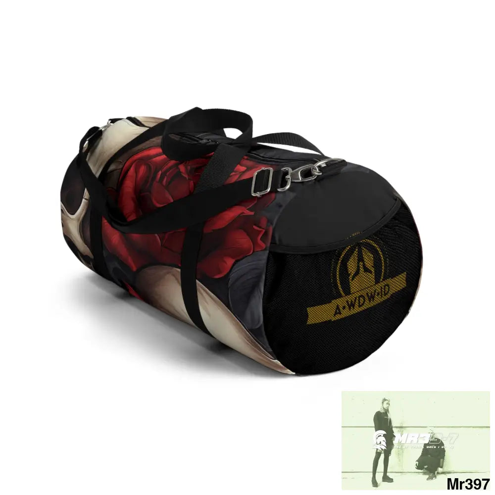 A Who Dares Wins ID RSF Gothic Skulls & Roses Duffel Bag Bags