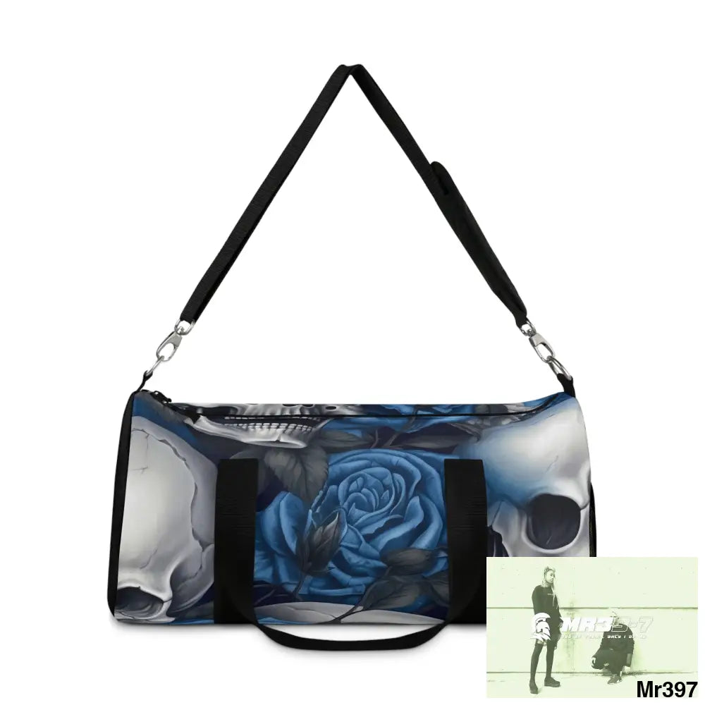A Who Dares Wins ID RSF Gothic Skulls & Roses Duffel Bag Bags
