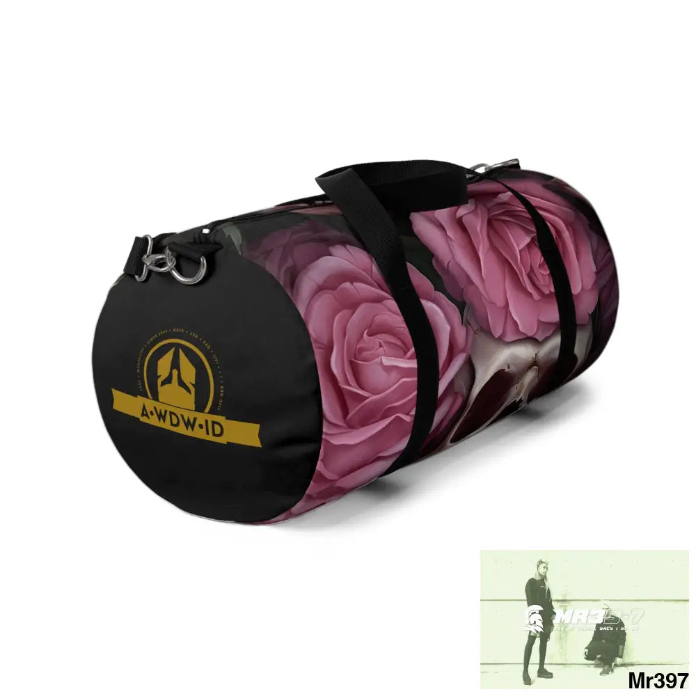 A Who Dares Wins ID RSF Gothic Skulls & Roses Duffel Bag Bags