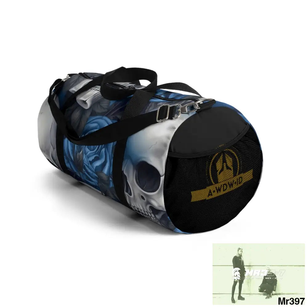 A Who Dares Wins ID RSF Gothic Skulls & Roses Duffel Bag Bags