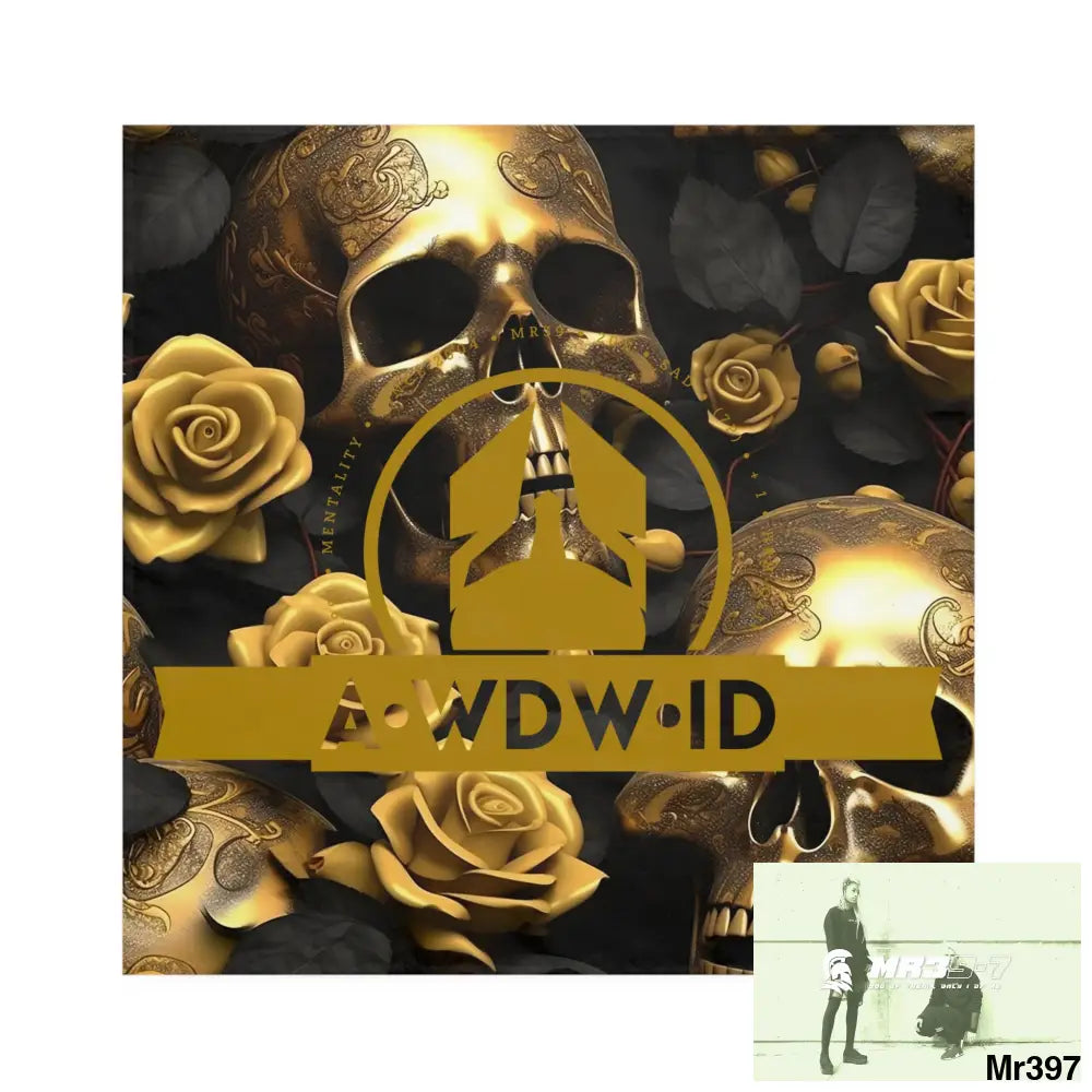 A Who Dares Wins ID RSF Gothic Skulls & Roses Napkins 4-piece set / White / 19’’ × 19’’ Accessories