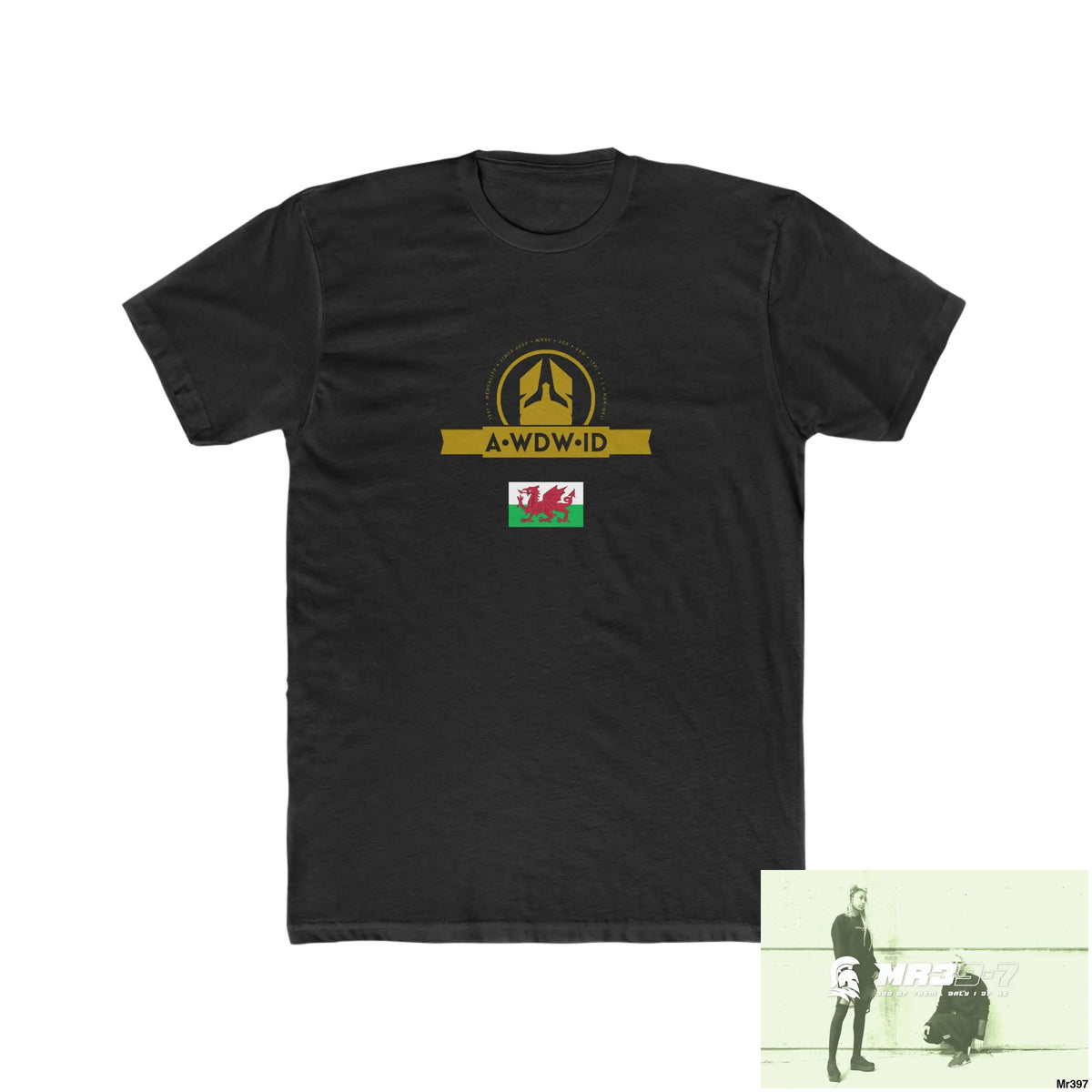 A Who Dares Wins ID RSF Gwynedd - Barmouth Men’s Cotton CrewTee Solid Black / XS T-Shirt