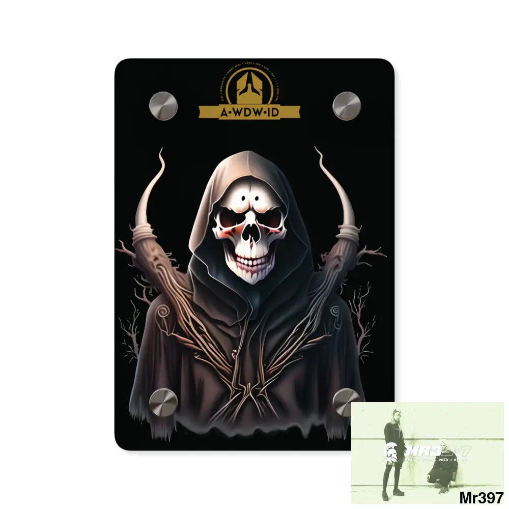 A Who Dares Wins (ID) RSF Halloween Reaper Graphic Acrylic Wall Art Panels 5’’ x 7’’ (Vertical) / 0.25’’ Home Decor