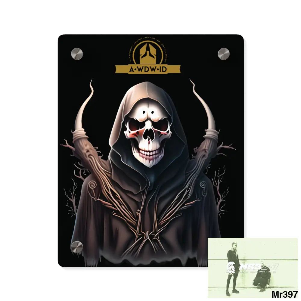 A Who Dares Wins (ID) RSF Halloween Reaper Graphic Acrylic Wall Art Panels 8″ x 10″ (Vertical) / 0.25’’ Home Decor