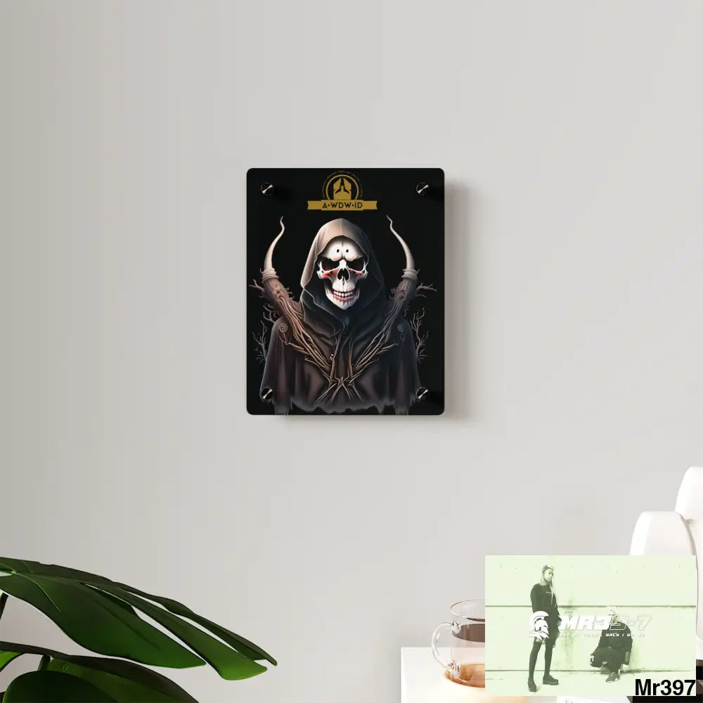 A Who Dares Wins (ID) RSF Halloween Reaper Graphic Acrylic Wall Art Panels Home Decor