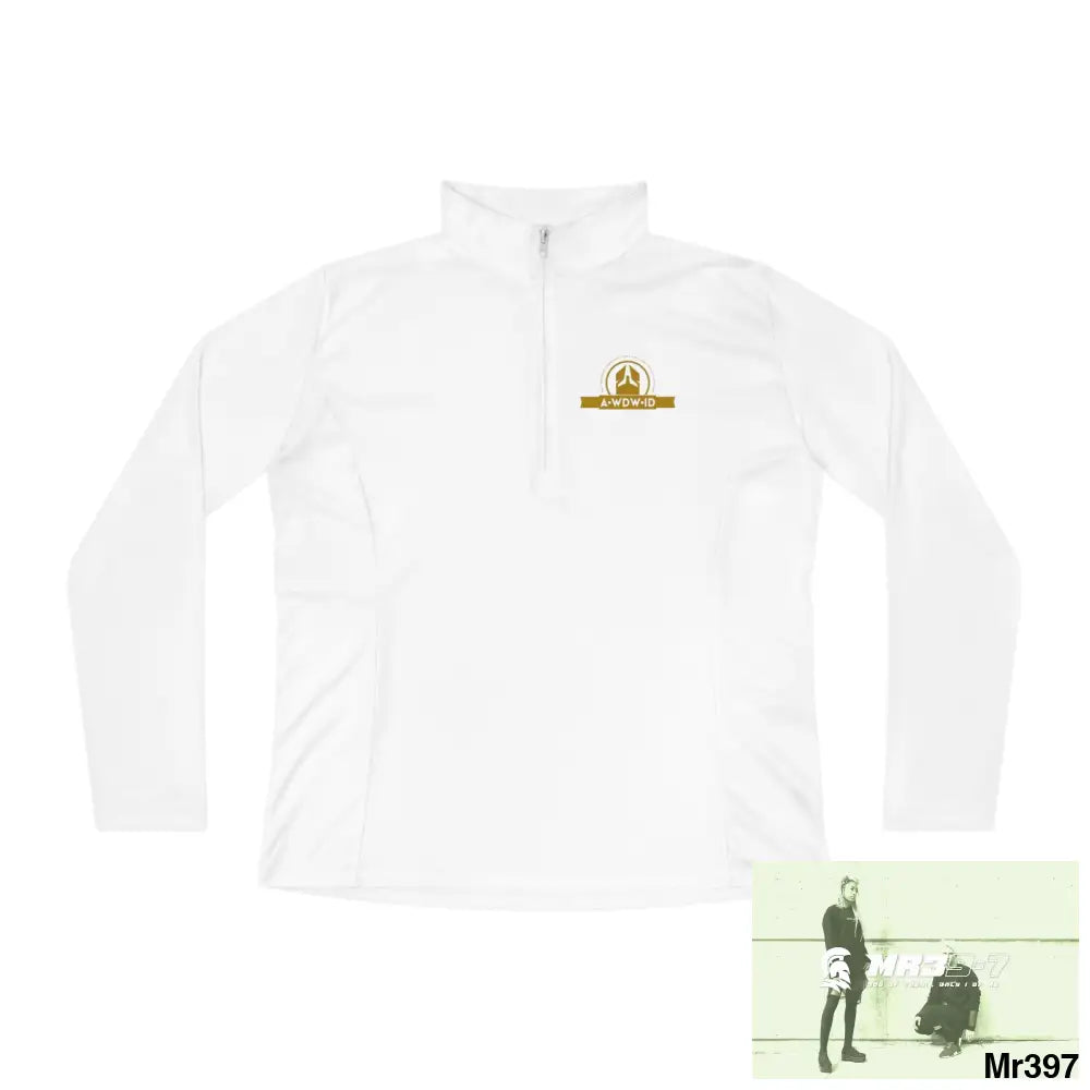 A Who Dares Wins (ID-RSF) Ladies Quarter-Zip Pullover White / S Long-sleeve