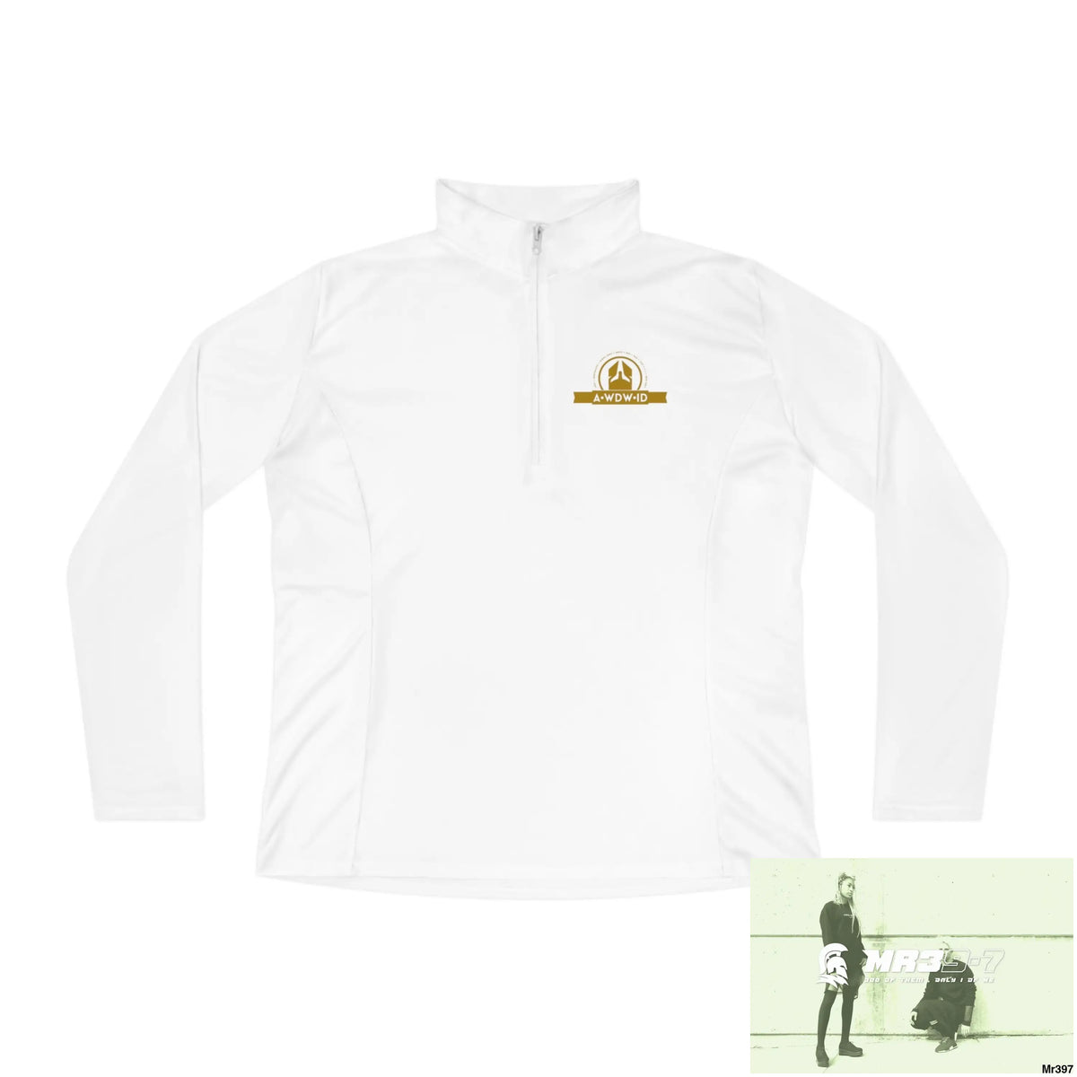 A Who Dares Wins (ID-RSF) Ladies Quarter-Zip Pullover White / S Long-sleeve