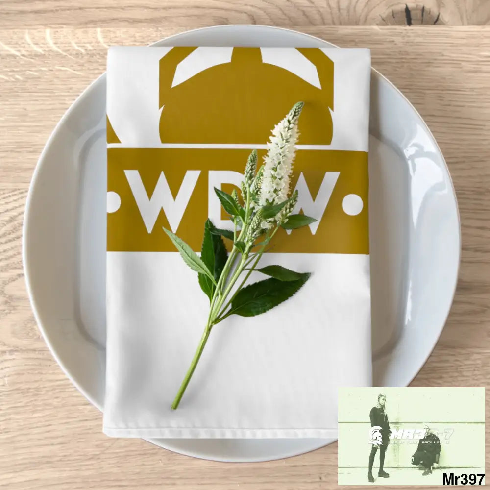 A Who Dares Wins ID RSF Napkins 4-piece set / White / 19’’ × 19’’ Accessories