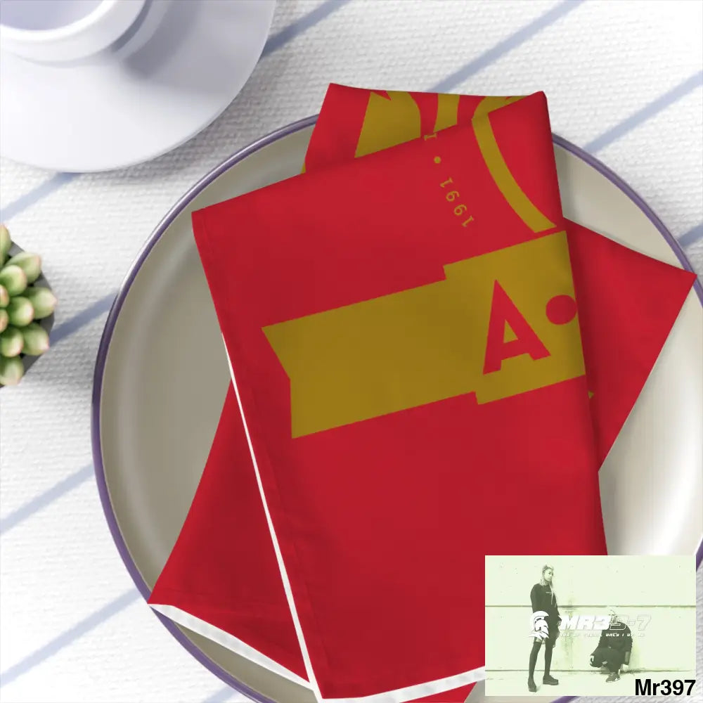 A Who Dares Wins ID RSF Napkins 4-piece set / White / 19’’ × 19’’ Accessories