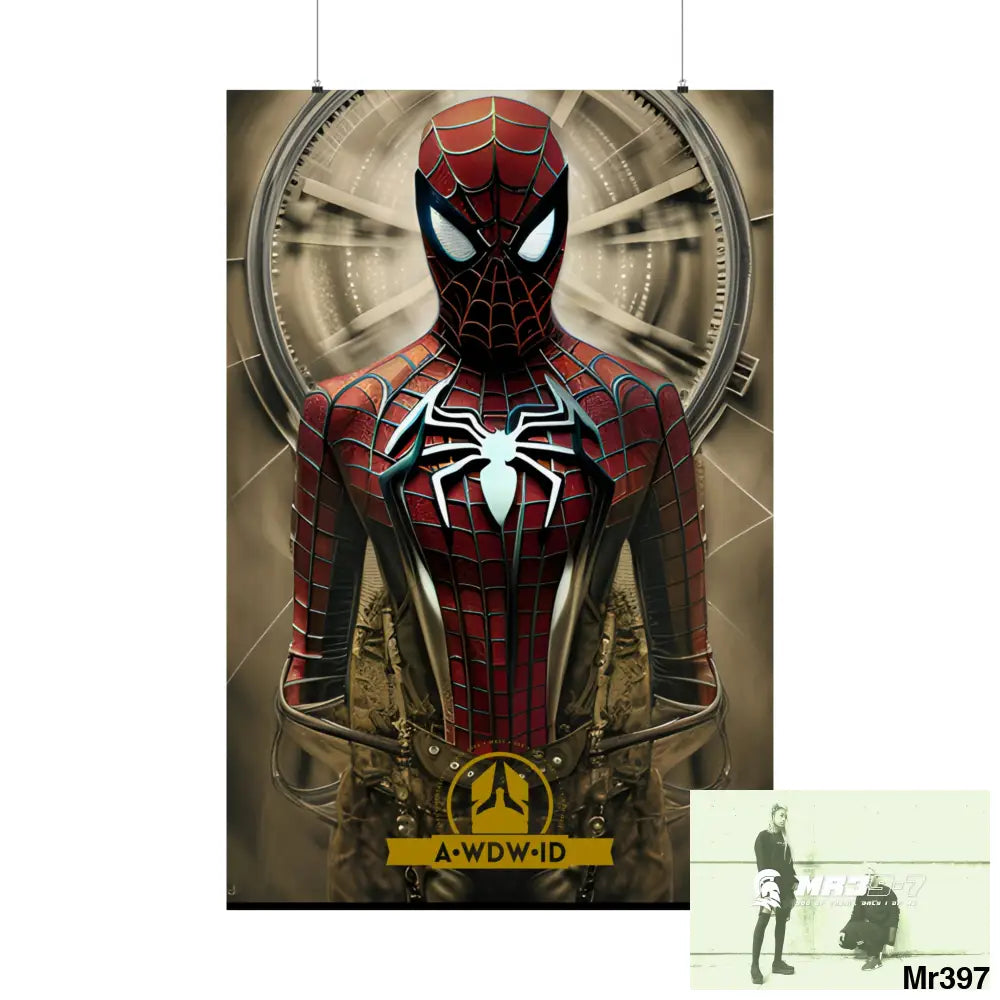 A Who Dares Wins ID RSF Steampunk SpiderMan Graphic Matte Vertical Posters 36’’ x 54’’ / Matte Poster