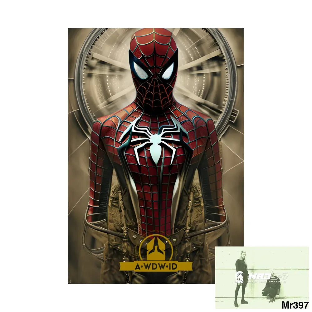 A Who Dares Wins ID RSF Steampunk SpiderMan Graphic Matte Vertical Posters Poster