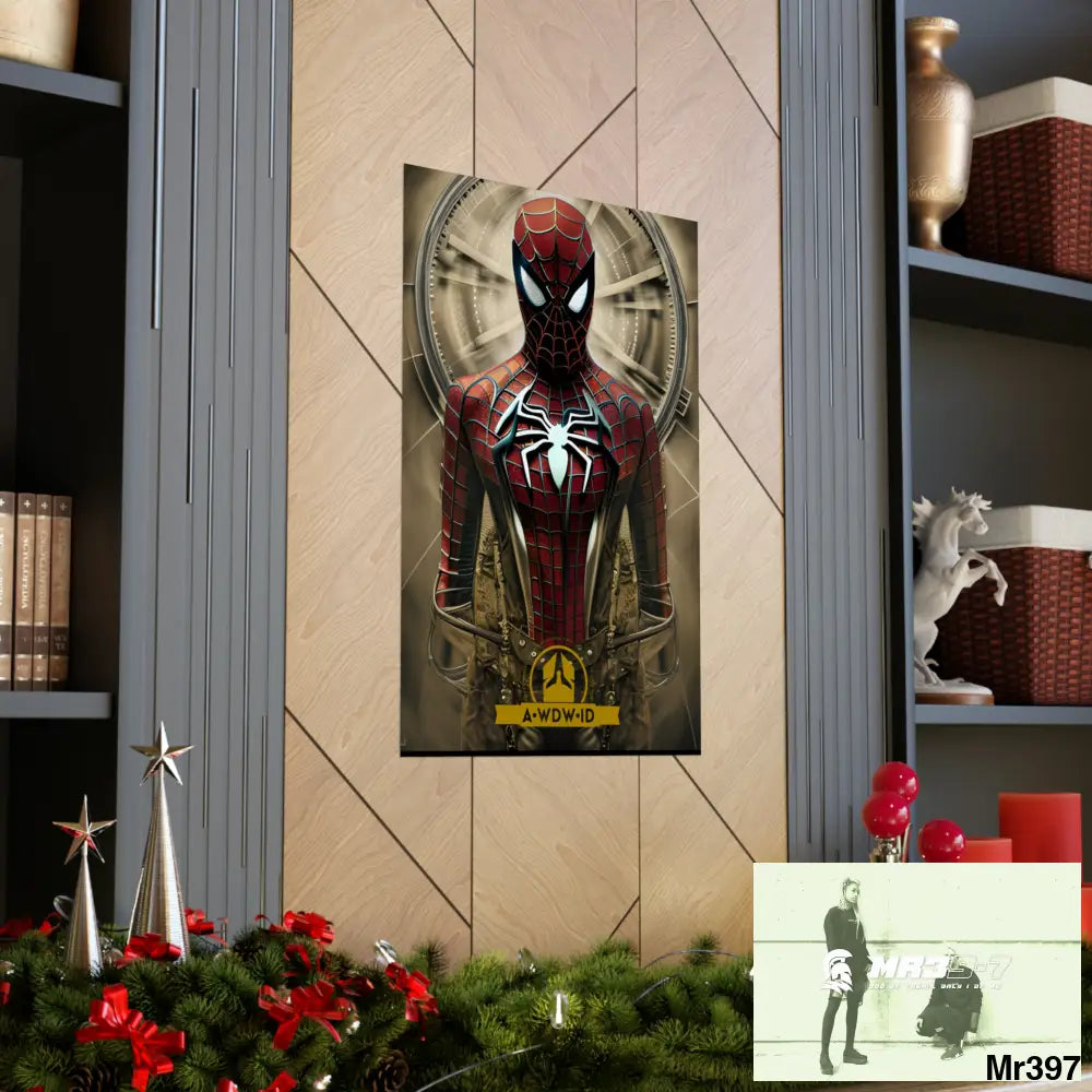 A Who Dares Wins ID RSF Steampunk SpiderMan Graphic Matte Vertical Posters Poster