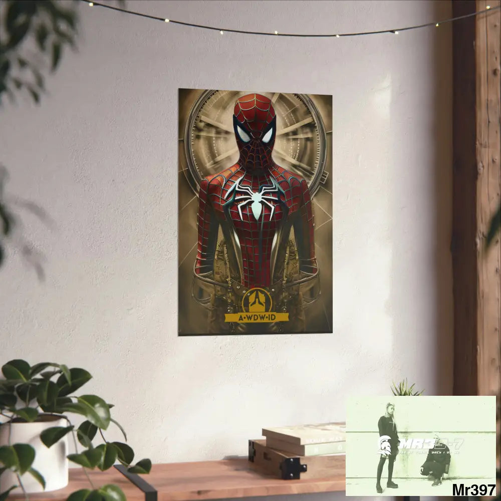 A Who Dares Wins ID RSF Steampunk SpiderMan Graphic Matte Vertical Posters Poster