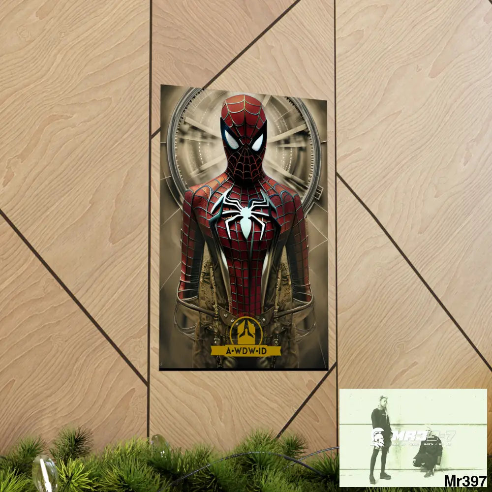 A Who Dares Wins ID RSF Steampunk SpiderMan Graphic Matte Vertical Posters Poster