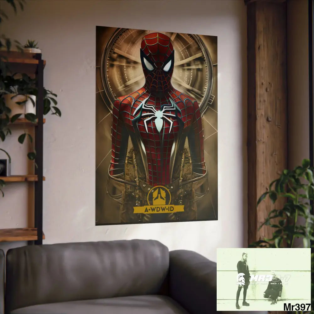 A Who Dares Wins ID RSF Steampunk SpiderMan Graphic Matte Vertical Posters Poster