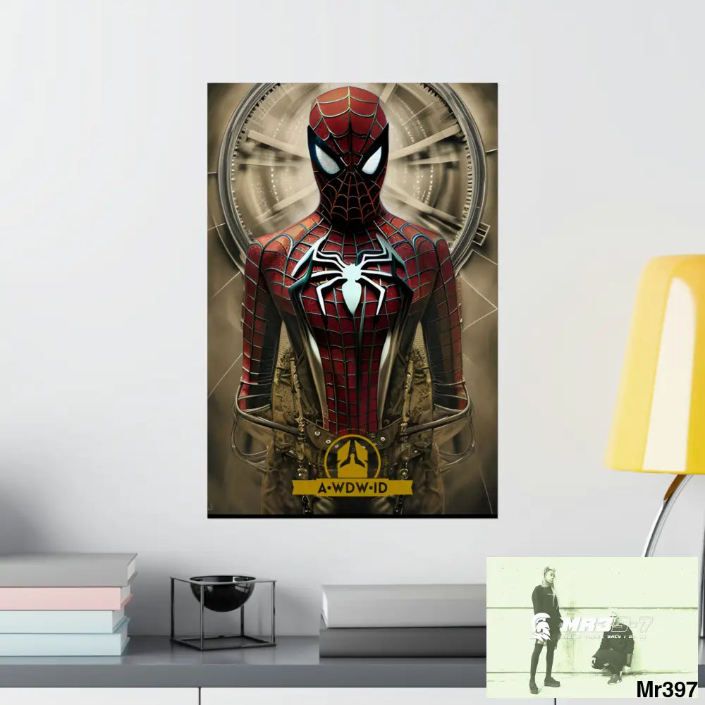 A Who Dares Wins ID RSF Steampunk SpiderMan Graphic Matte Vertical Posters Poster