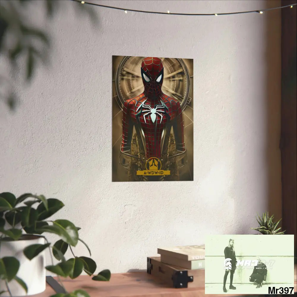 A Who Dares Wins ID RSF Steampunk SpiderMan Graphic Matte Vertical Posters Poster