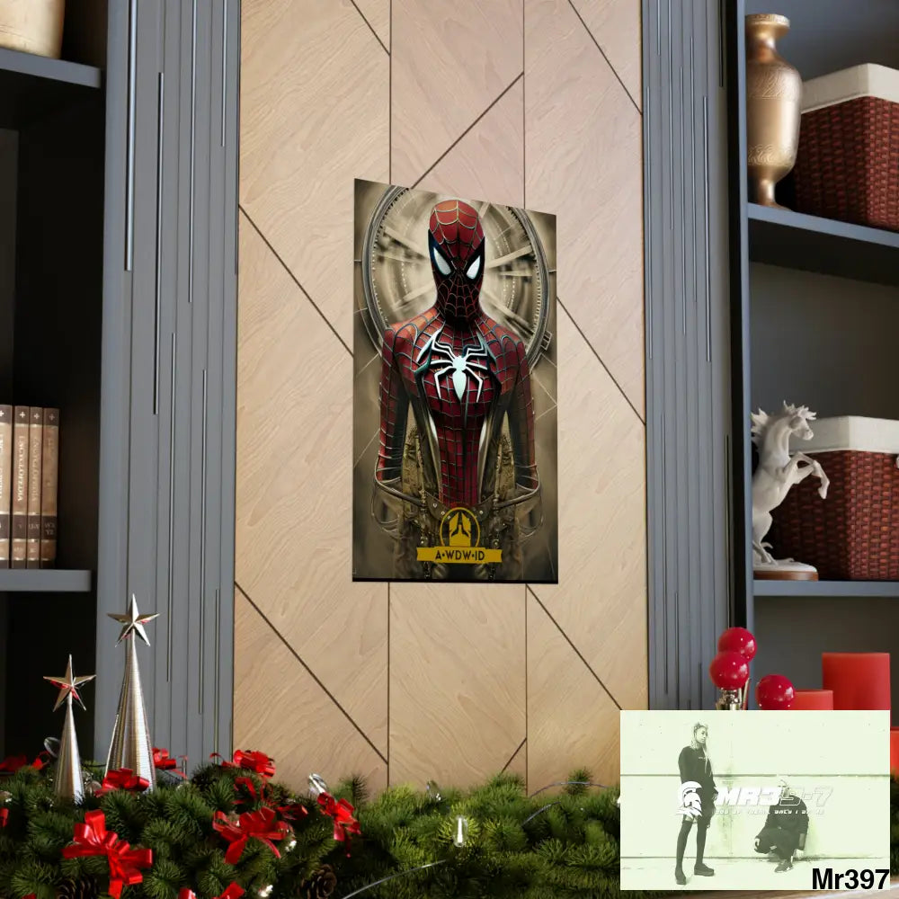 A Who Dares Wins ID RSF Steampunk SpiderMan Graphic Matte Vertical Posters Poster