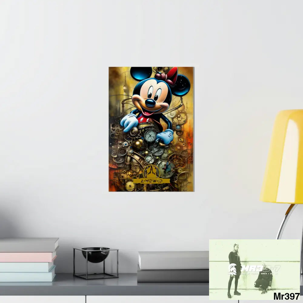 A Who Dares Wins ID RSF SuperResolution Micky Mouse Steampunk Graphic Matte Vertical Posters 11’’ x 16’’ / Matte Poster