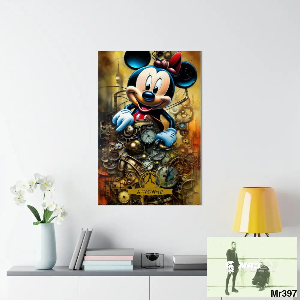 A Who Dares Wins ID RSF SuperResolution Micky Mouse Steampunk Graphic Matte Vertical Posters 27’’ x 40’’ / Matte Poster