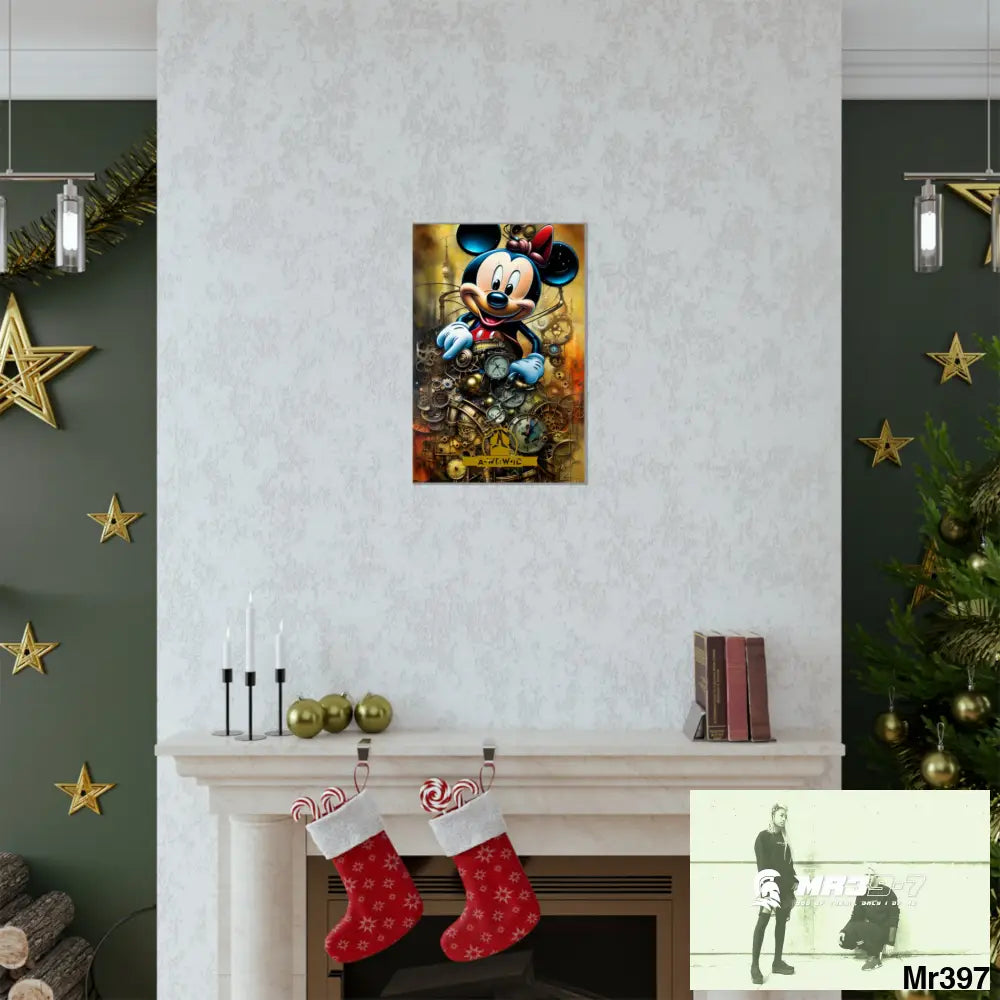 A Who Dares Wins ID RSF SuperResolution Micky Mouse Steampunk Graphic Matte Vertical Posters Poster