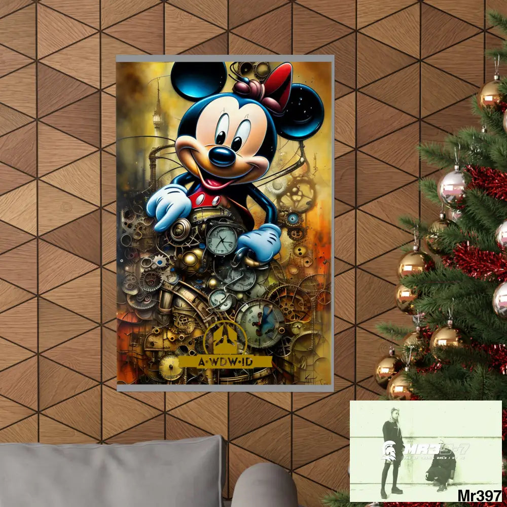 A Who Dares Wins ID RSF SuperResolution Micky Mouse Steampunk Graphic Matte Vertical Posters Poster