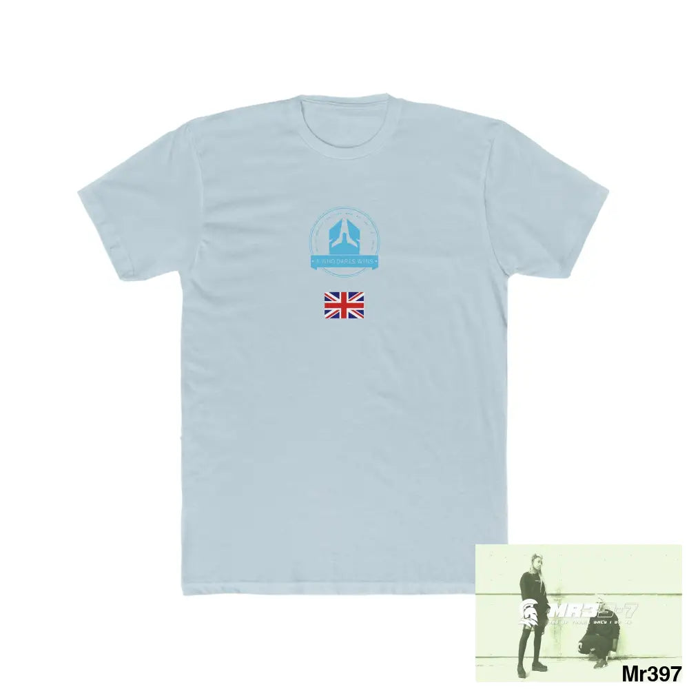 A Who Dares Wins Kenya 2015 Men’s Cotton Crew Tee Solid Light Blue / S T-Shirt
