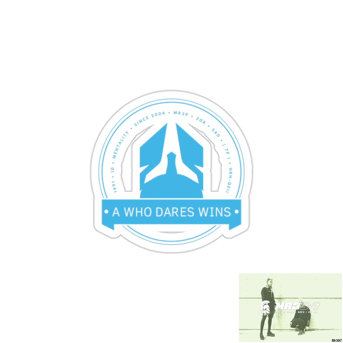 A Who Dares Wins Kiss-Cut Stickers 2’’ × 2’’ / White Paper products