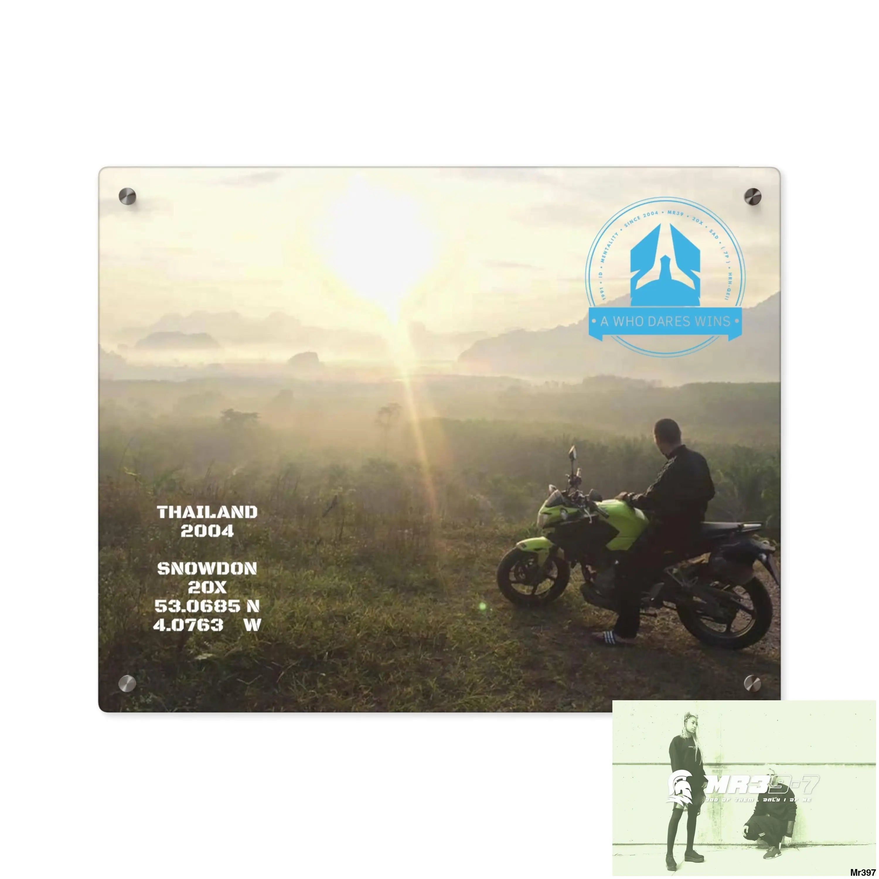 Copy of A Who Dares Wins Mentality All over Thailand 2016 owning Hell Acrylic Wall Art Panels 20″ x 16″ (Horizontal)