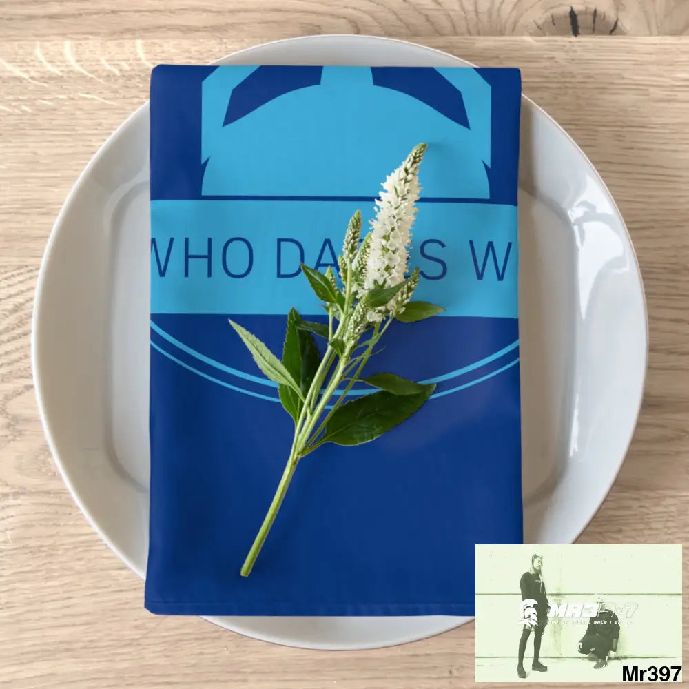 A Who Dares Wins Napkins 4-piece set / White / 19’’ × 19’’ Accessories