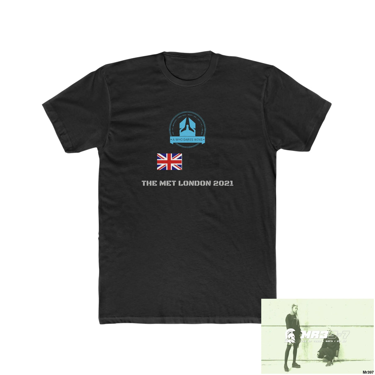 A Who Dares Wins One flew over the Redwoods Centre - Men’s Cotton Crew Tee Solid Black / XS T-Shirt