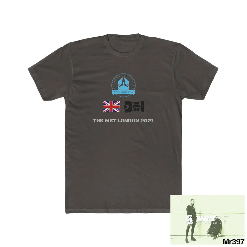 A Who Dares Wins One flew over the Redwoods Centre - Men’s Cotton Crew Tee Solid Dark Chocolate / S T-Shirt