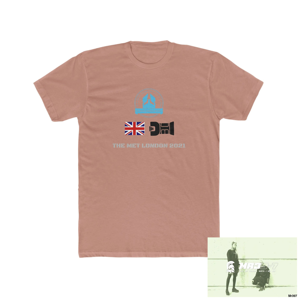 A Who Dares Wins One flew over the Redwoods Centre - Men’s Cotton Crew Tee Solid Desert Pink / S T-Shirt