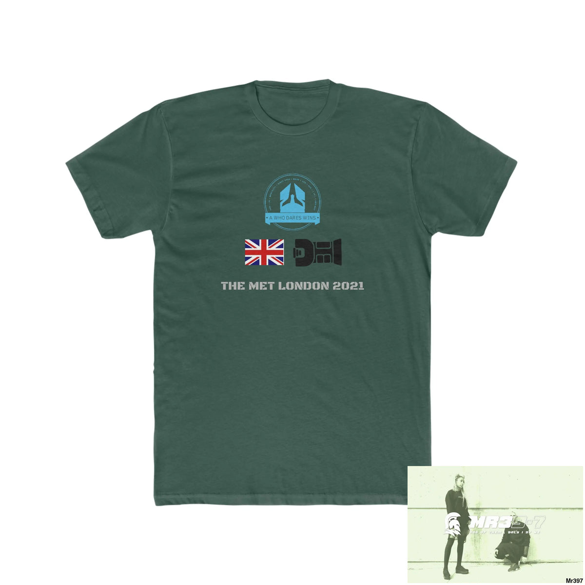 A Who Dares Wins One flew over the Redwoods Centre - Men’s Cotton Crew Tee Solid Forest Green / S T-Shirt