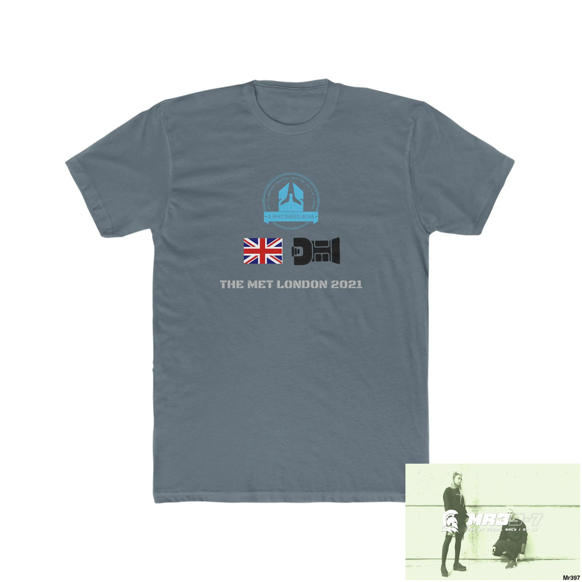 A Who Dares Wins One flew over the Redwoods Centre - Men’s Cotton Crew Tee Solid Indigo / S T-Shirt