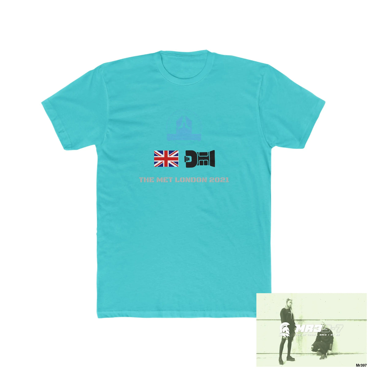 A Who Dares Wins One flew over the Redwoods Centre - Men’s Cotton Crew Tee Solid Tahiti Blue / S T-Shirt