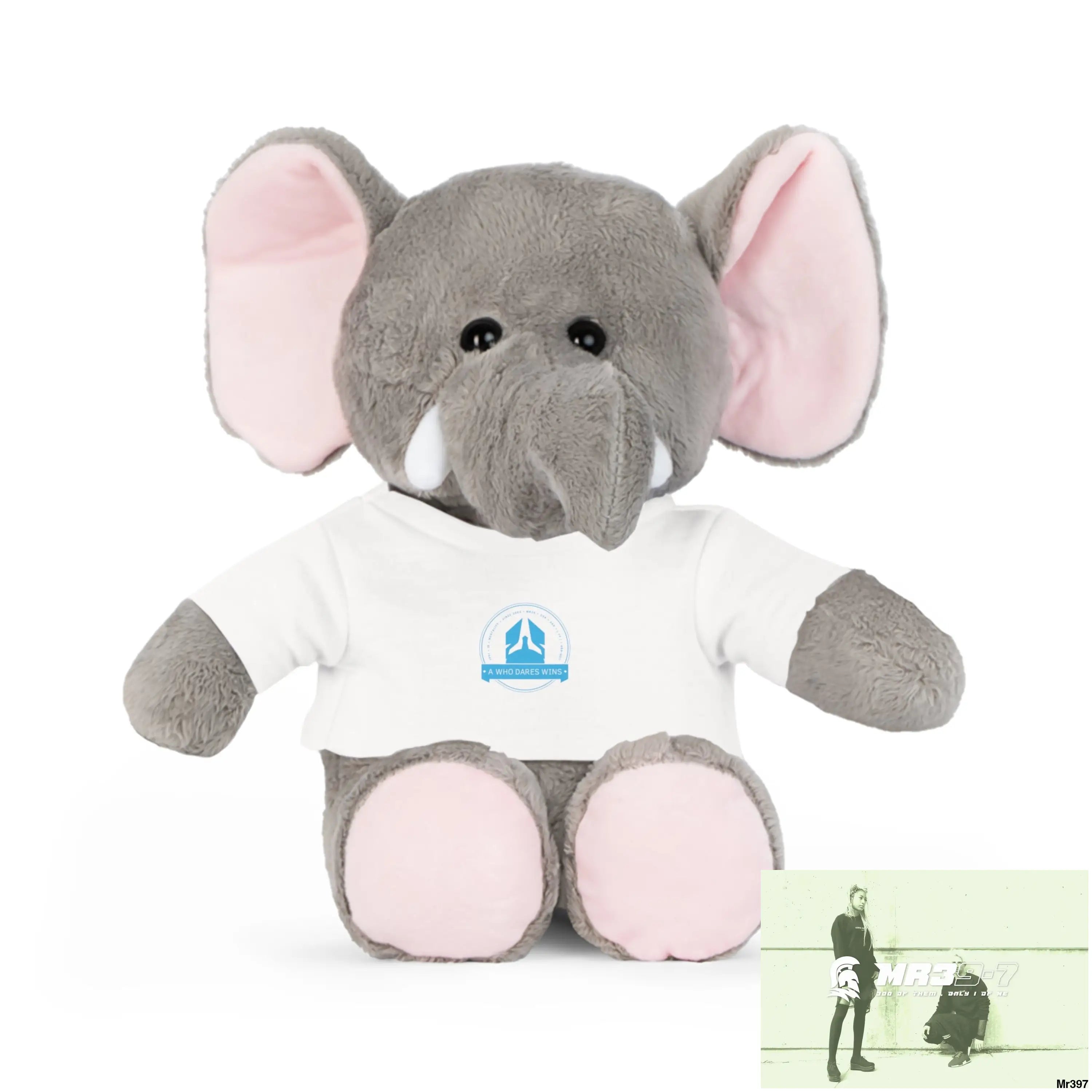 A Who Dares Wins Plush Toy with T-Shirt Elephant / White / One size Accessories