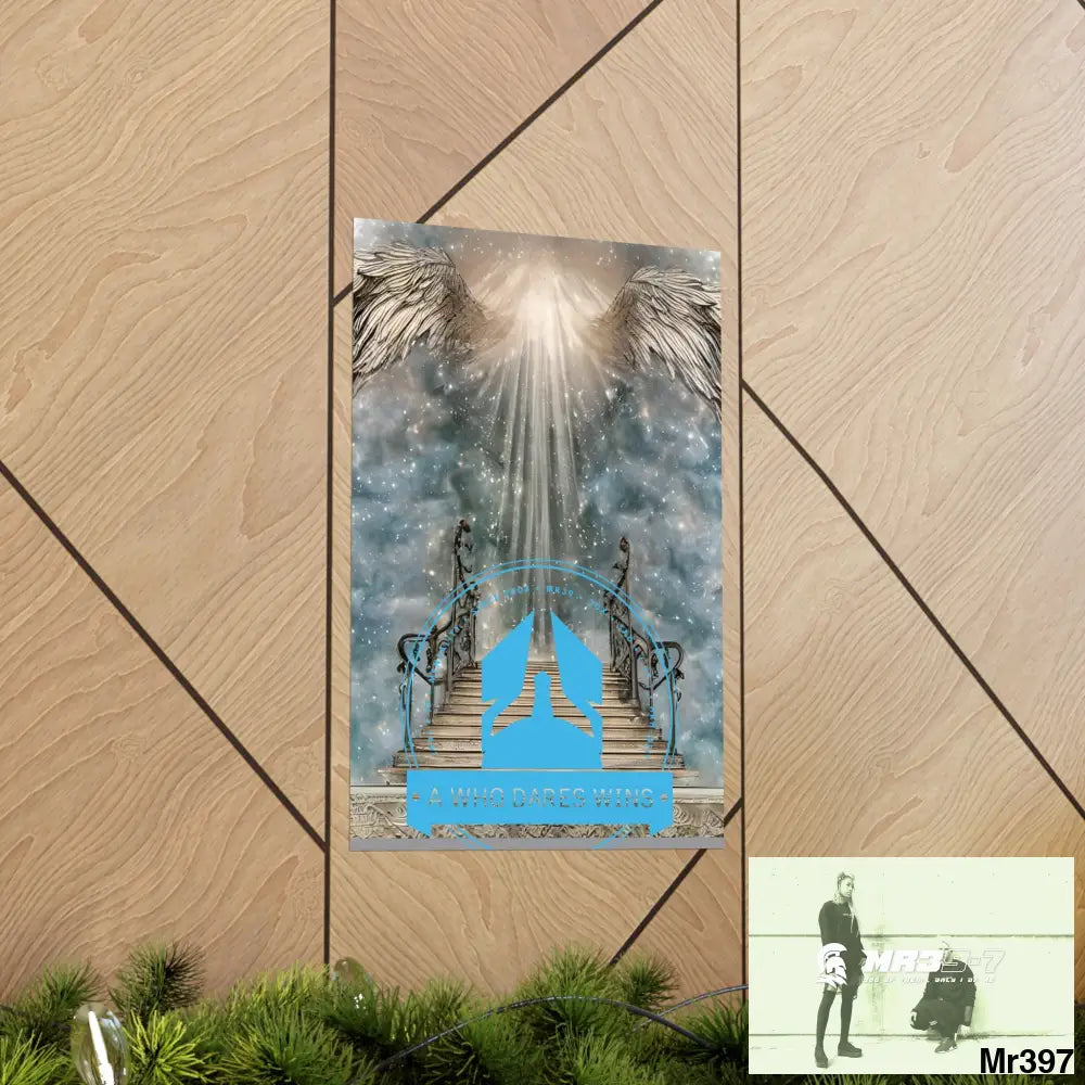A Who Dares Wins stairway to heaven. Matte Vertical Posters Poster