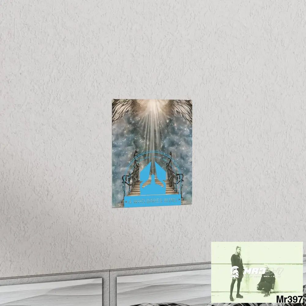 A Who Dares Wins stairway to heaven. Matte Vertical Posters Poster