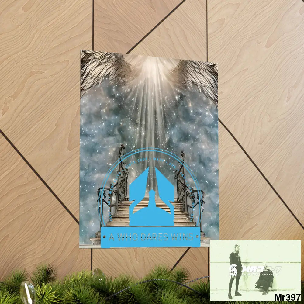 A Who Dares Wins stairway to heaven. Matte Vertical Posters Poster