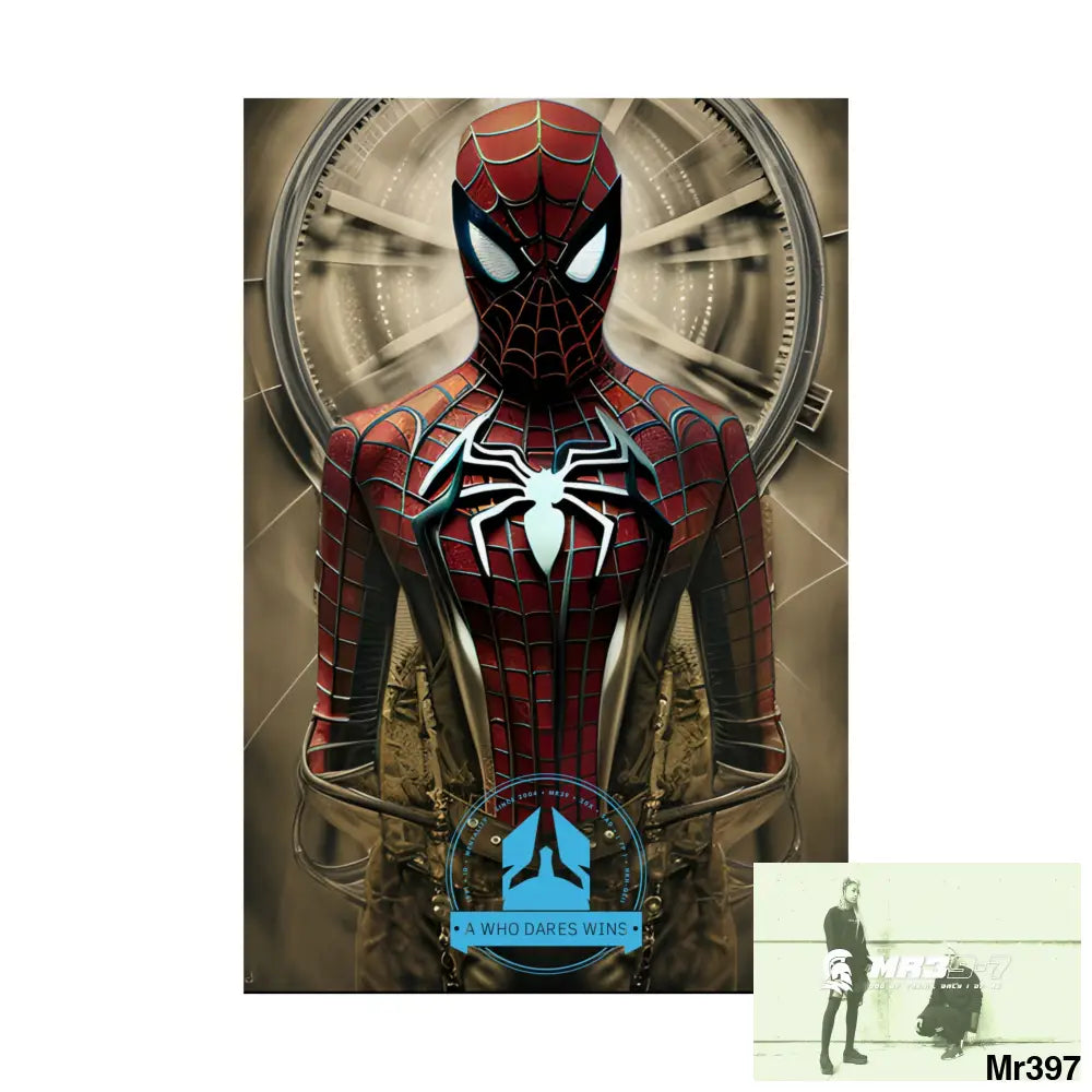 A Who Dares Wins Steampunk SpiderMan Graphic Matte Vertical Posters Poster