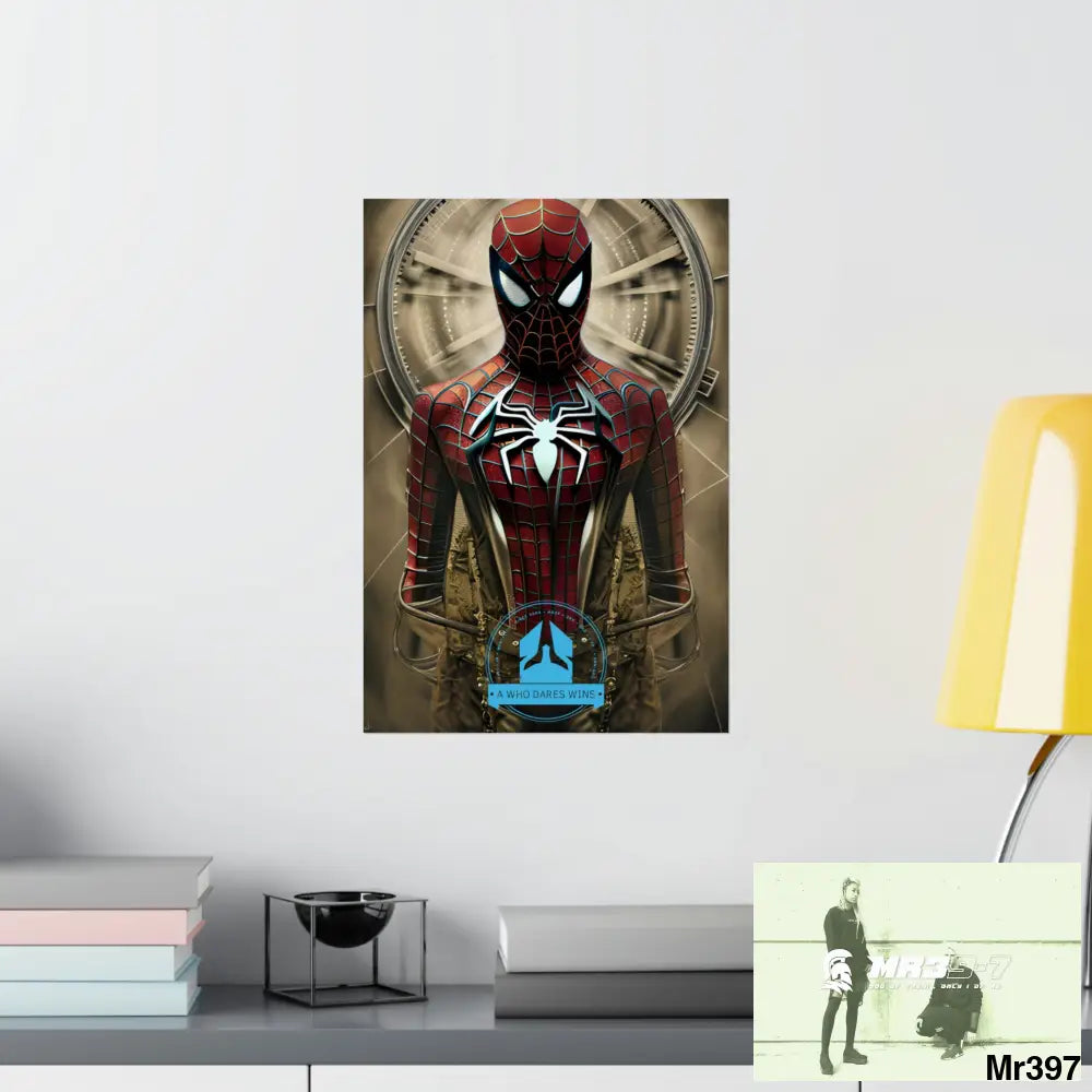 A Who Dares Wins Steampunk SpiderMan Graphic Matte Vertical Posters Poster