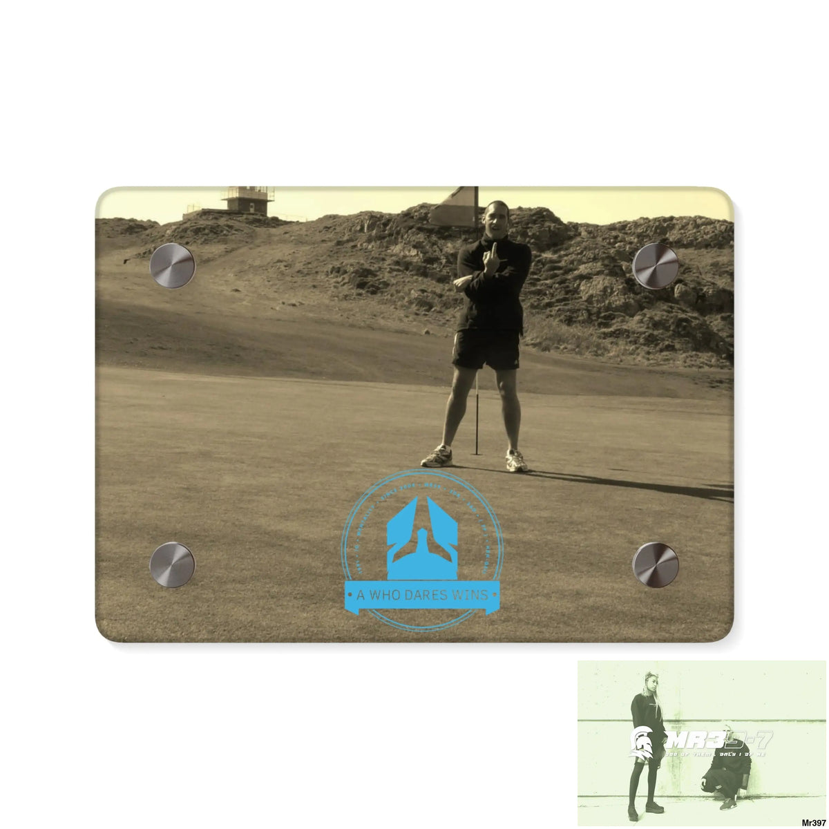 A Who Dares Wins Strike A on Barmouth - Morfa Nefyn 20X hole No 13 Acrylic Wall Art Panels 7’’ x 5’’ (Horizontal)
