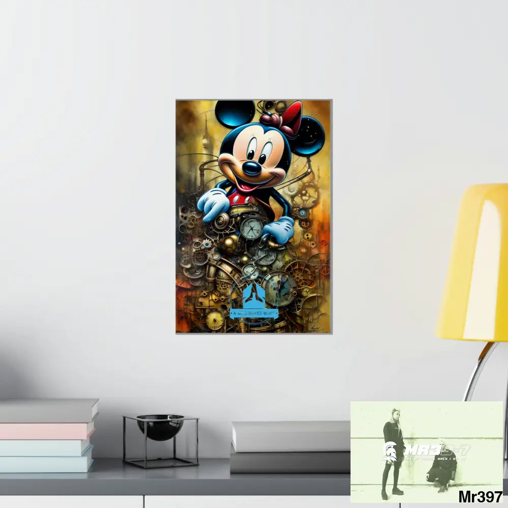 A Who Dares Wins SuperResolution Micky Mouse Steampunk Graphic Matte Vertical Posters 12″ x 18″ / Matte Poster