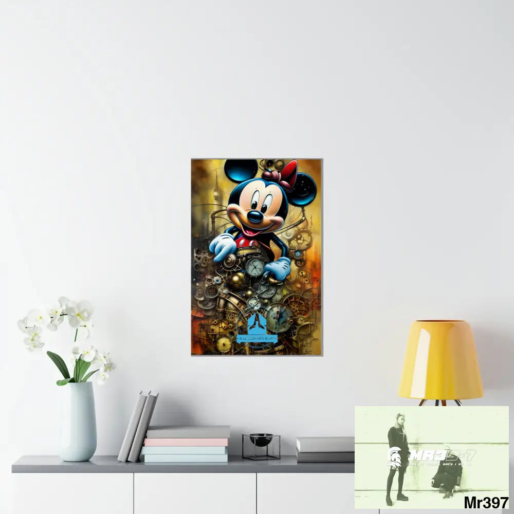 A Who Dares Wins SuperResolution Micky Mouse Steampunk Graphic Matte Vertical Posters 20″ x 30″ / Matte Poster